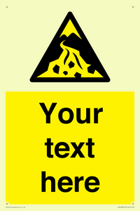 Custom Warning: Debris flow zone